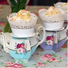 Floral Cupcake Teapot stand x6